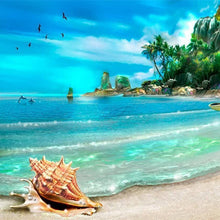 Load image into Gallery viewer, 5D Diamond Painted Tropical Beach Seascape