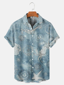 Hawaiian Shirt For Men 3d Light Color Short Sleeve