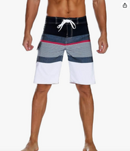 Load image into Gallery viewer, Quick Dry Striped Board Shorts with pocket