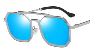 Retro Double Bridged Metal Sunglasses (Unisex)