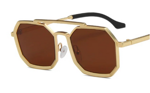 Retro Double Bridged Metal Sunglasses (Unisex)