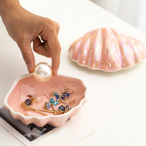 Decorative Ceramic Shell Jewelry Dish