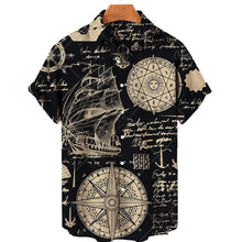 Load image into Gallery viewer, Nautical Themed Men&#39;s Printed Shirt