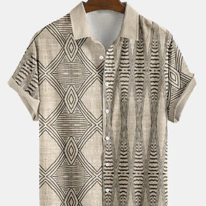 Hawaiian Shirt For Men 3d Light Color Short Sleeve