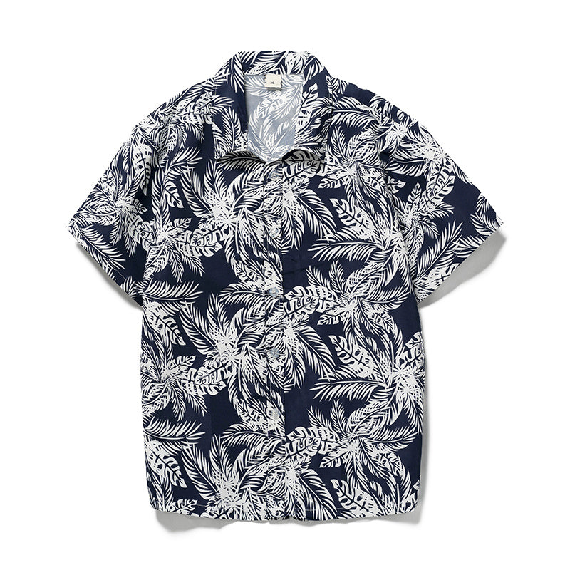 Seaside Hawaiian Loose Print Shirt