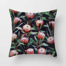 Load image into Gallery viewer, Vintage Flower Tropical Leaves Cushion Cover