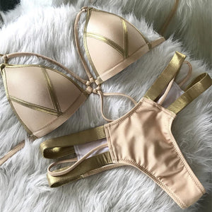 Gilded Bandage Brazilian Bikini