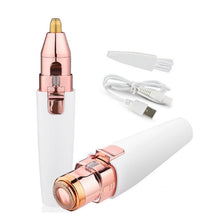 Load image into Gallery viewer, USB Charging Lipstick Shaver 2 In 1 Mini Electric Eyebrow Trimmer Facial Shaver Hair Removal Instrument