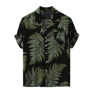 Colorful Men's Summer Short Sleeve Loose Button Hawaiian Casual Shirt Top