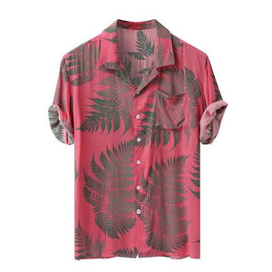 Colorful Men's Summer Short Sleeve Loose Button Hawaiian Casual Shirt Top