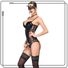 Load image into Gallery viewer, Pleather Corset with Garters