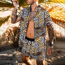 Load image into Gallery viewer, Loose Shirt Hawaiian Print Two-Piece Suit