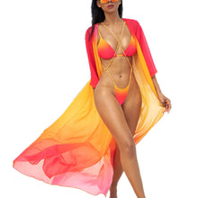 Load image into Gallery viewer, 3 Piece Sunset Bikini and Beach Kaftan
