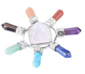 Natural crystals Seven Chakra jewelry