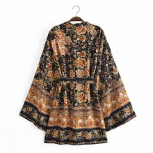 Load image into Gallery viewer, Wide Sleeved Floral Kimono Jacket