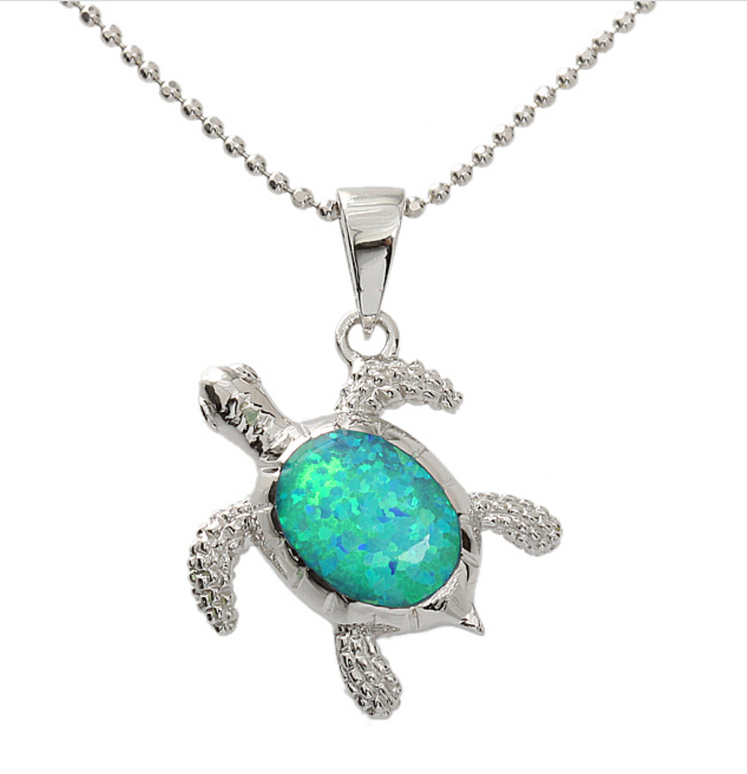 Opal Honu pendant