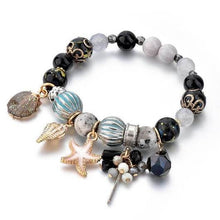 Load image into Gallery viewer, Natural Stone Beach Charm Bracelet