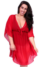 Load image into Gallery viewer, Women&#39;s Plus Size Chiffon Beach Dress Swimwear Cover-Up Made in the USA