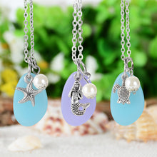 Load image into Gallery viewer, Starfish mermaid necklace