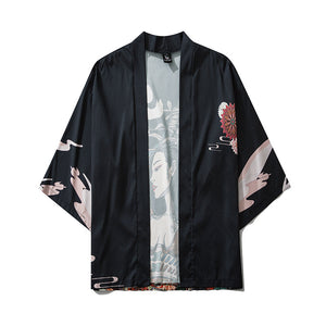 Asian Temptress Printed Kimono