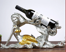 Load image into Gallery viewer, Beautifully designed mermaid  wine bottle holder