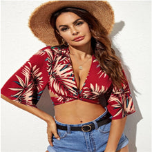 Load image into Gallery viewer, Tropical print Midriff
