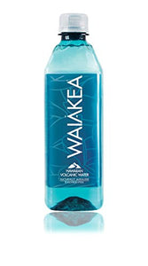 Waiakea Hawaiian Volcanic Water, Naturally Alkaline, 100% Recycled Bottle, 500mL (Pack of 24)