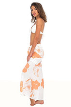 Load image into Gallery viewer, Floral Hibiscus Sequins Wrap Skirt with Coconut Clip