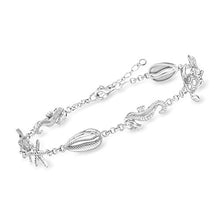 Load image into Gallery viewer, Sterling Silver Ocean Life Anklet