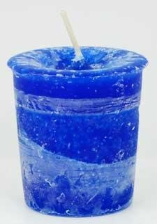 Good Health Herbal Votive Candle in Blue