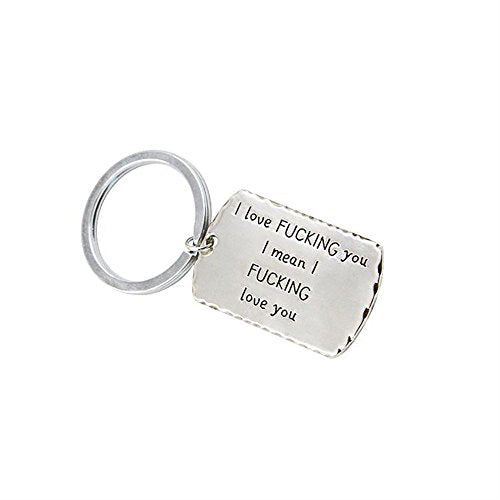 Valentine's Day I Love Fucking You Letter Necklace Key Chain Dog Tag