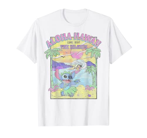 Disney Lilo & Stitch Aloha Hawaii Come Visit The Islands T-Shirt