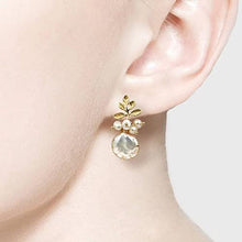 Load image into Gallery viewer, 18k Gold Tree of Life Baroque Pearl Drop Earrings