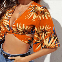 Load image into Gallery viewer, Tropical print Midriff