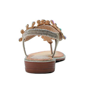 Gold Ornate Bejeweled Sandals