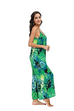 Load image into Gallery viewer, Jungle Green Women&#39;s Scoop Neck Floral Wide Leg Pants Jumpsuit (up to 3XL)