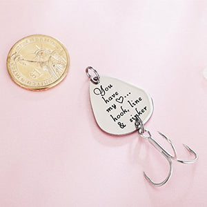 Fishing Lure Gift Christmas Valentines's Day Hook, Line and Sinker Fisherman Gift For Husband
