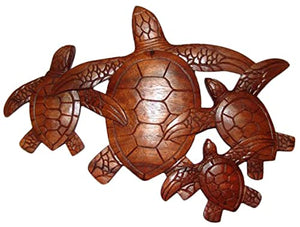 Hand Carved Honu Wooden Wall Plaque