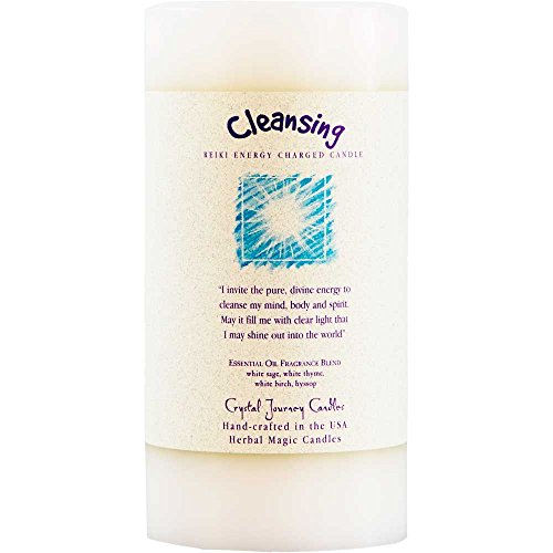 Herbal Magic Reiki Charged Pillar Candle - Cleansing: Home & Kitchen