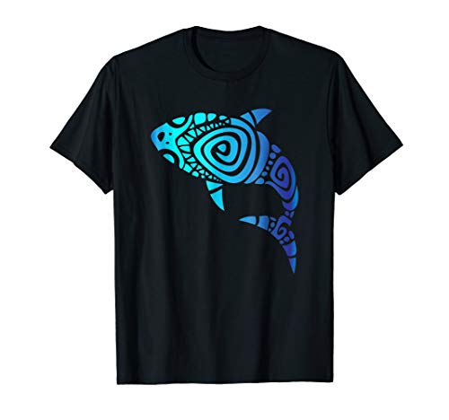 Hawaii Mano Tribal Shark T-Shirt. Shark Lover Week Tee