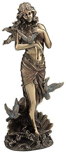 Aphrodite with Doves Standing on Sea Shell