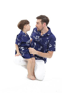 Matching Father Son Hawaiian Luau Outfits