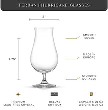 Load image into Gallery viewer, Premium Hurricane Cocktail Glasses Made in Europe - 17-Ounce Crystal Set of 4