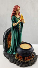 Load image into Gallery viewer, Brigid Goddess Of Hearth &amp; Home Standing Holding Sacred Flame Statue 7 X 9.5 X 5.5