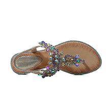 Load image into Gallery viewer, Gold Ornate Bejeweled Sandals