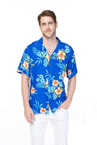 Matching Family Luau Outfits -  Hibiscus Blue