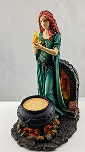 Brigid Goddess Of Hearth & Home Standing Holding Sacred Flame Statue 7 X 9.5 X 5.5