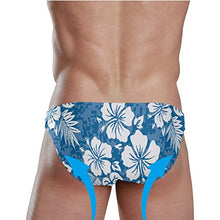 Load image into Gallery viewer, Hawaiian Tropical Exotic Hibiscus Palm Leaf Swim Briefs