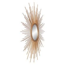 Load image into Gallery viewer, Art Deco Sunburst Golden Wall Accent Mirror - 30&quot;