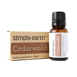 Simply Earth Cedarwood Essential Oil (Atlas) 100% Pure Therapeutic Grade - 15 ml 100% Pure Therapeutic Grade: